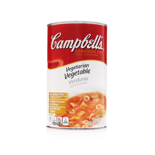 Condensed Soup Red & White Vegetarian Vegetable Soup 50 oz., PK12, Campbells, Mfr#: 000001156